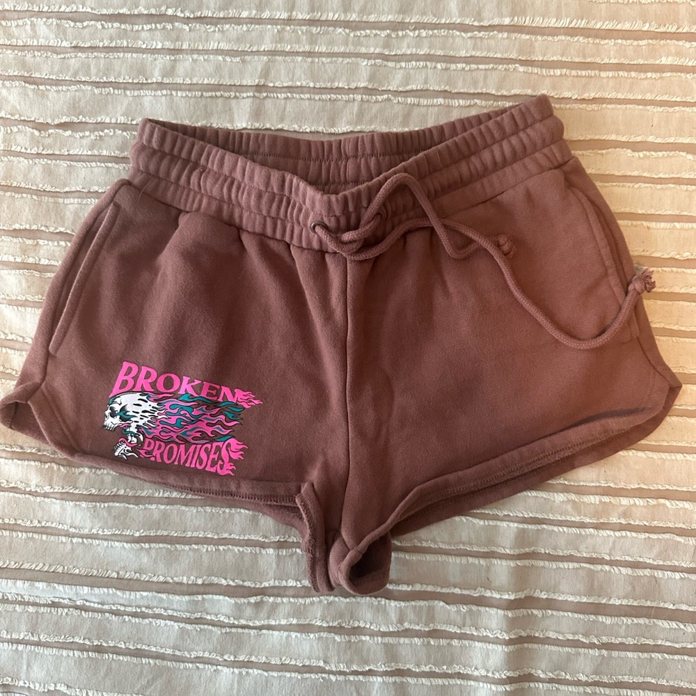 Broken Promises Brown Shorts